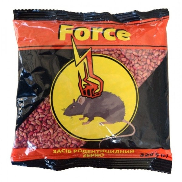 Препарат от крыс и мышей, Force, зерно красное, 320г